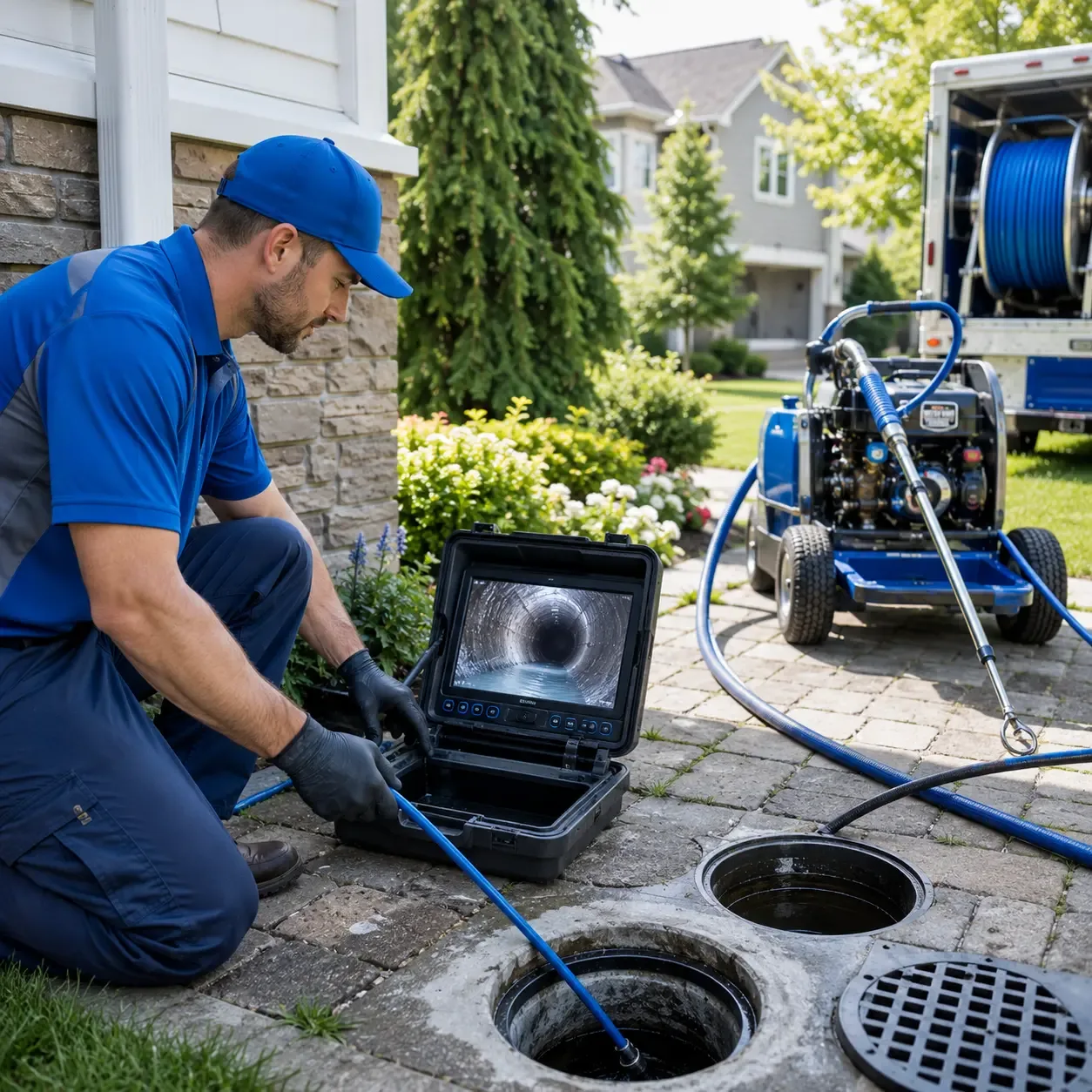 Outdoor drain cleaning professionals serving Hoffmeister, NY
