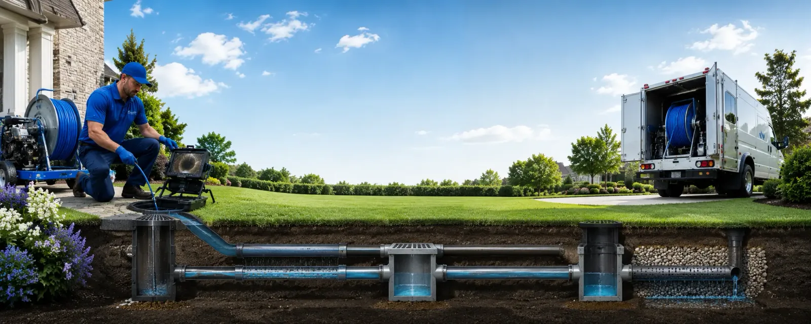 Outdoor drain cleaning information for Hoffmeister, NY